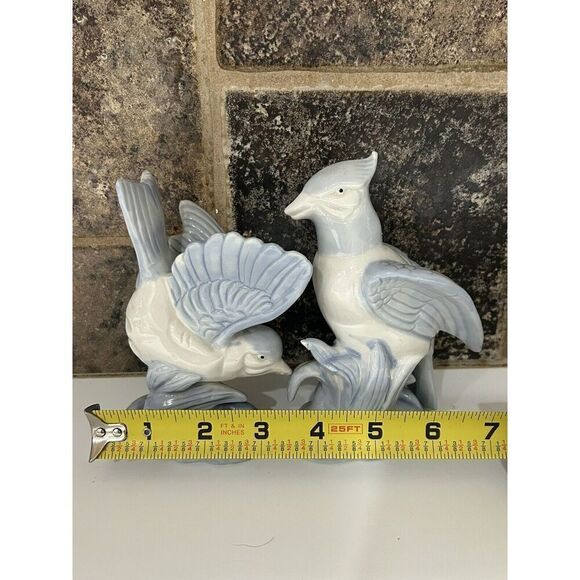 Vintage Artmark Blue Jay Porcelain Ceramic Bird Figurines Set of 2 - Picture 10 of 12